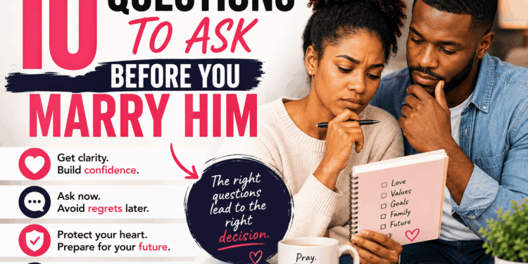 10 Questions To Ask Before You Marry Him
